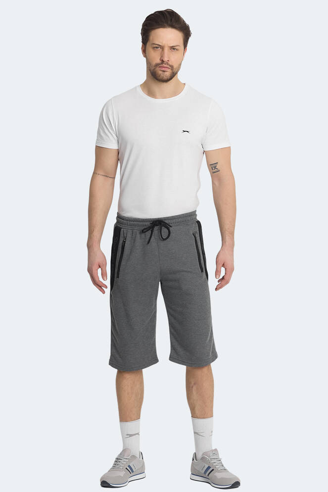 Slazenger NEACEL Erkek Cepli Kapri Koyu Gri Şort