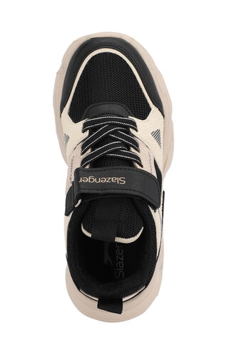 Slazenger NELSON Unisex Çocuk Spor Ayakkabıları Siyah - Bej - Thumbnail