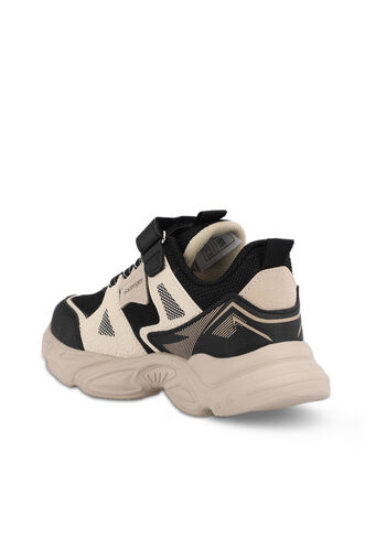Slazenger NELSON Unisex Kids' Sneaker Shoes Black - Beige - Thumbnail