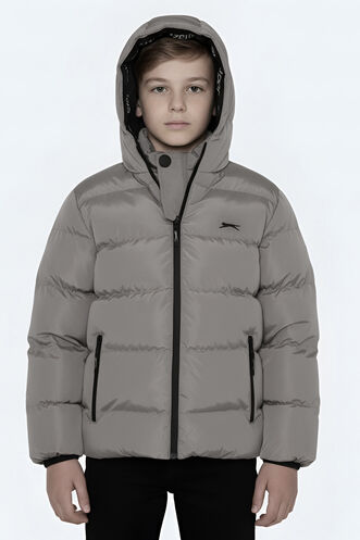 Slazenger - Slazenger NEONS Unisex Kids Coat & Jacket Stone Gray