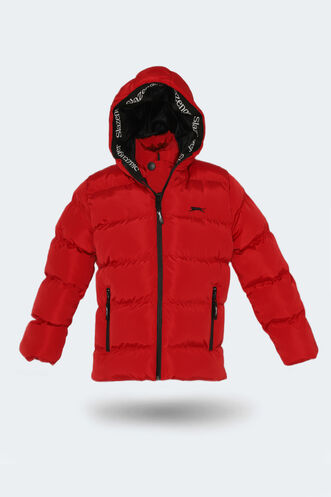 Slazenger NEONS Unisex Kids Coat & Jacket Red - Thumbnail