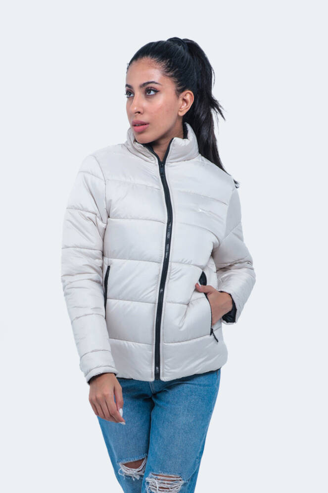 Slazenger NETWORK Kadın Mont & Kaban Taş Gri