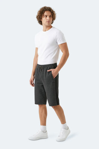 Slazenger NEYRA Erkek Kapri Koyu Gri Şort - Thumbnail