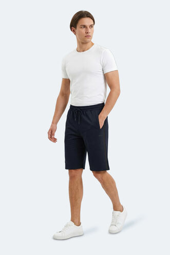 Slazenger NEYRA Erkek Kapri Lacivert Şort - Thumbnail