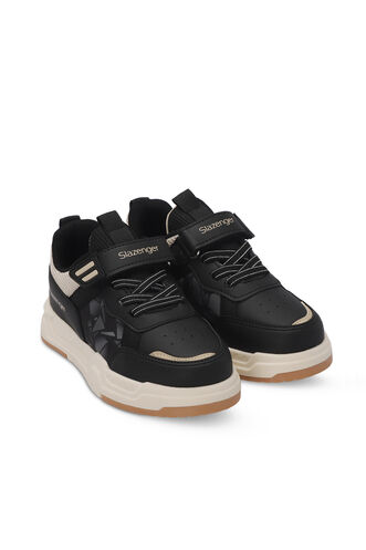 Slazenger NIAGARA Unisex Çocuk Sneaker Ayakkabıları Siyah - Bej - Thumbnail