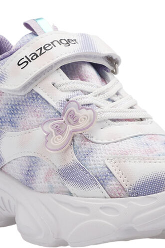 Slazenger NIGERIA Kız Çocuk Beyaz / Lila Sneaker - Thumbnail