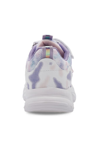 Slazenger NIGERIA Kız Çocuk Spor Ayakkabıları Beyaz - Lila - Thumbnail