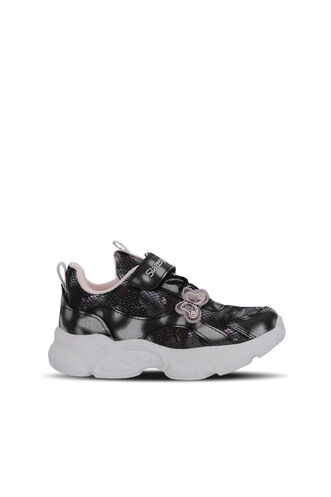 Slazenger NIGERIA Unisex Çocuk Siyah / Beyaz Sneaker - Thumbnail