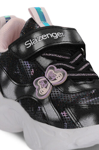 Slazenger NIGERIA Unisex Çocuk Siyah / Beyaz Sneaker - Thumbnail