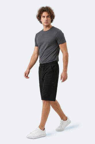 Slazenger NOCTURA Erkek Kapri Siyah Şort - Thumbnail