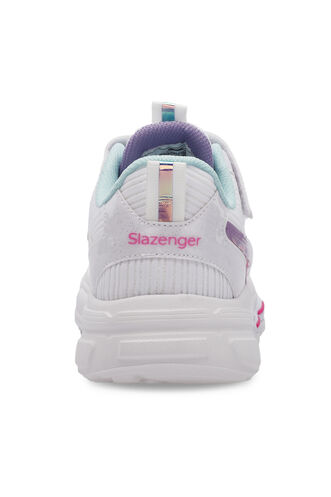 Slazenger NOELA Kız Çocuk Sneaker Ayakkabıları Beyaz - Fuşya - Thumbnail