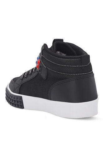 Slazenger NORTH Unisex Çocuk Sneaker Ayakkabıları Siyah - Beyaz - Thumbnail