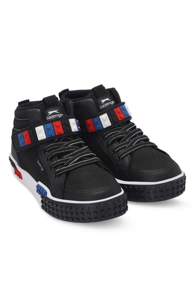 Slazenger NORTH Unisex Çocuk Sneaker Ayakkabıları Siyah - Beyaz
