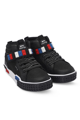 Slazenger NORTH Unisex Çocuk Sneaker Ayakkabıları Siyah - Beyaz - Thumbnail