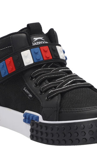 Slazenger NORTH Unisex Çocuk Sneaker Ayakkabıları Siyah - Beyaz - Thumbnail