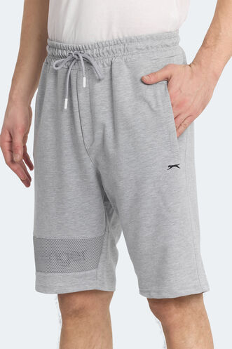 Slazenger NUKA Erkek Cepli Kapri Gri Şort - Thumbnail