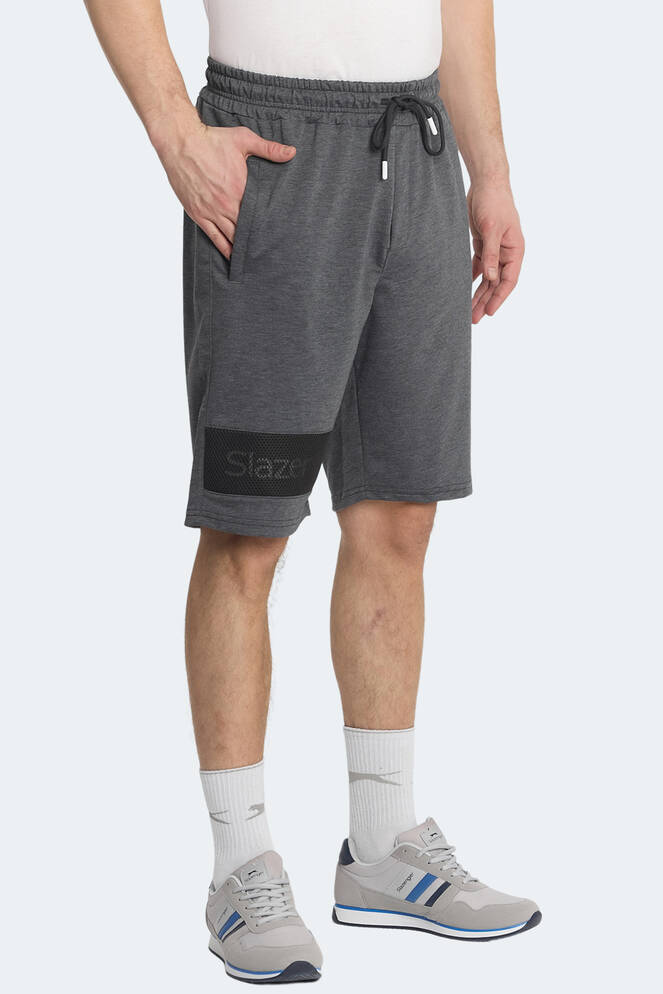 Slazenger NUKA Erkek Cepli Kapri Koyu Gri Şort