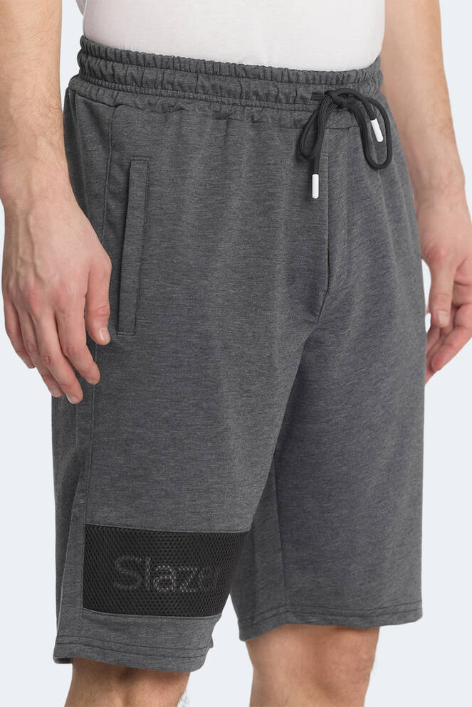 Slazenger NUKA Erkek Cepli Kapri Koyu Gri Şort