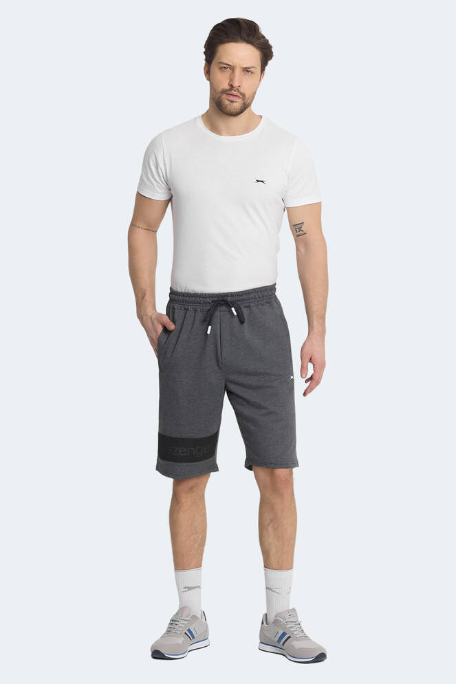 Slazenger NUKA Erkek Cepli Kapri Koyu Gri Şort