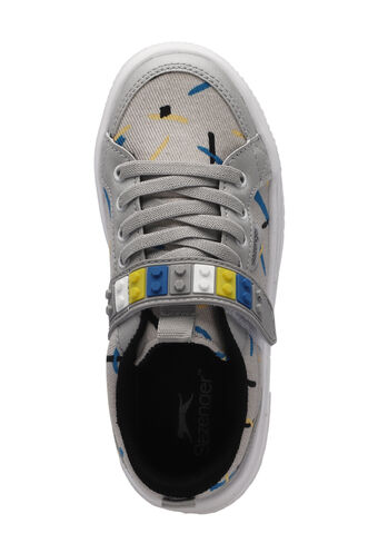 Slazenger NUMANCIA Erkek Çocuk Sneaker Ayakkabı Gri - Siyah - Thumbnail