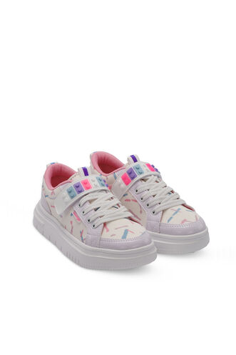 Slazenger NUMANCIA Girls' Sneaker White - Pink - Thumbnail