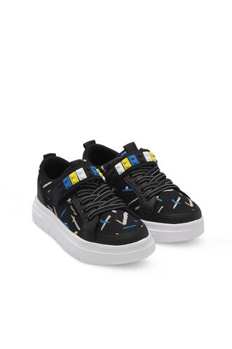 Slazenger NUMANCIA Boys' Sneaker Black - Blue - Thumbnail