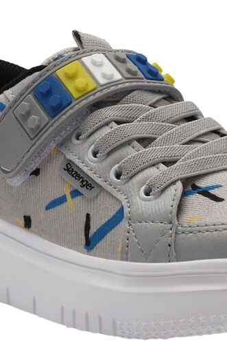 Slazenger NUMANCIA Boys' Sneaker Grey - Black - Thumbnail