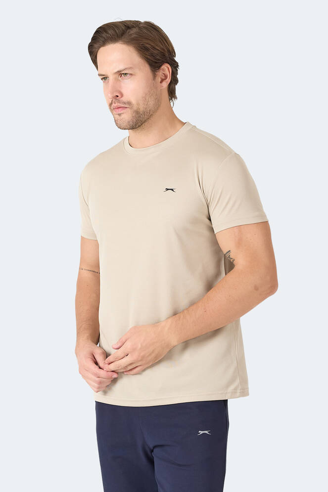 Slazenger OMAR KTN Erkek Ekru Tişört