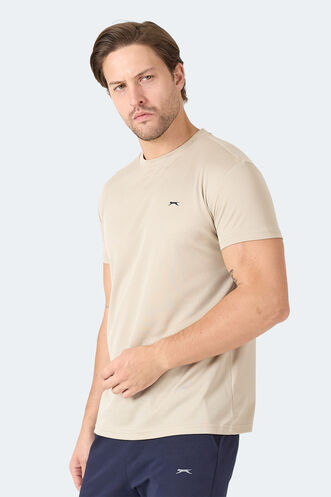 Slazenger OMAR KTN Erkek Ekru Tişört - Thumbnail