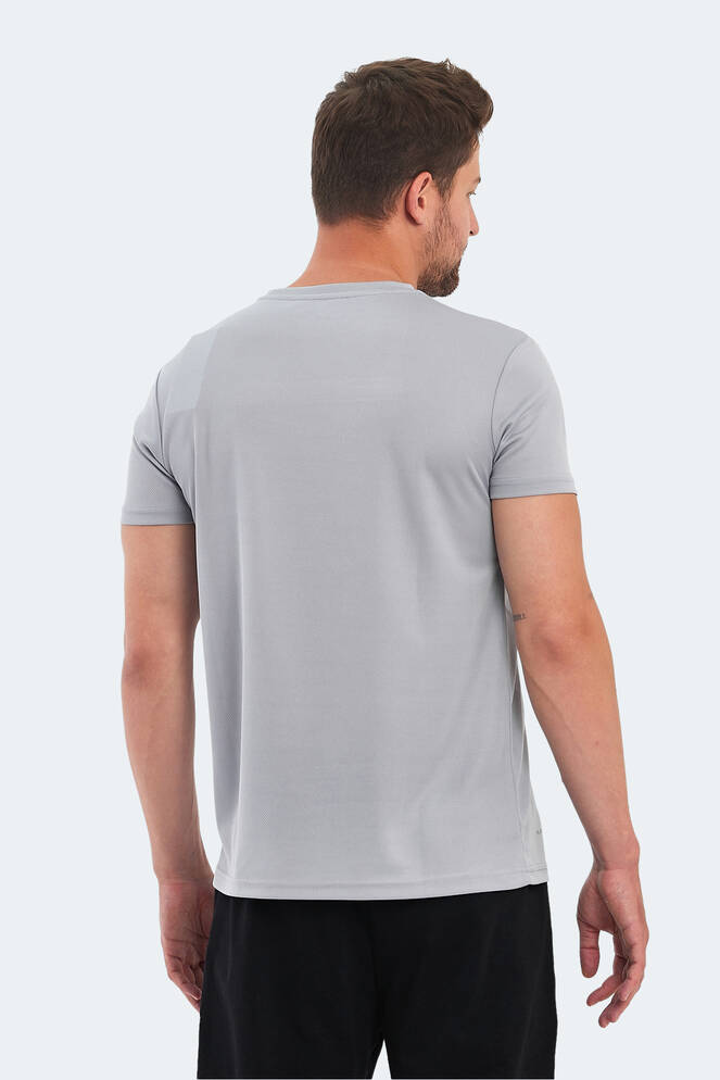 Slazenger OMAR KTN Erkek Tişört Açık Gri