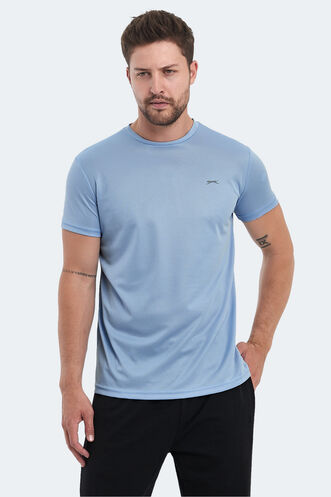Slazenger - Slazenger OMAR KTN Erkek Tişört Açık Mavi