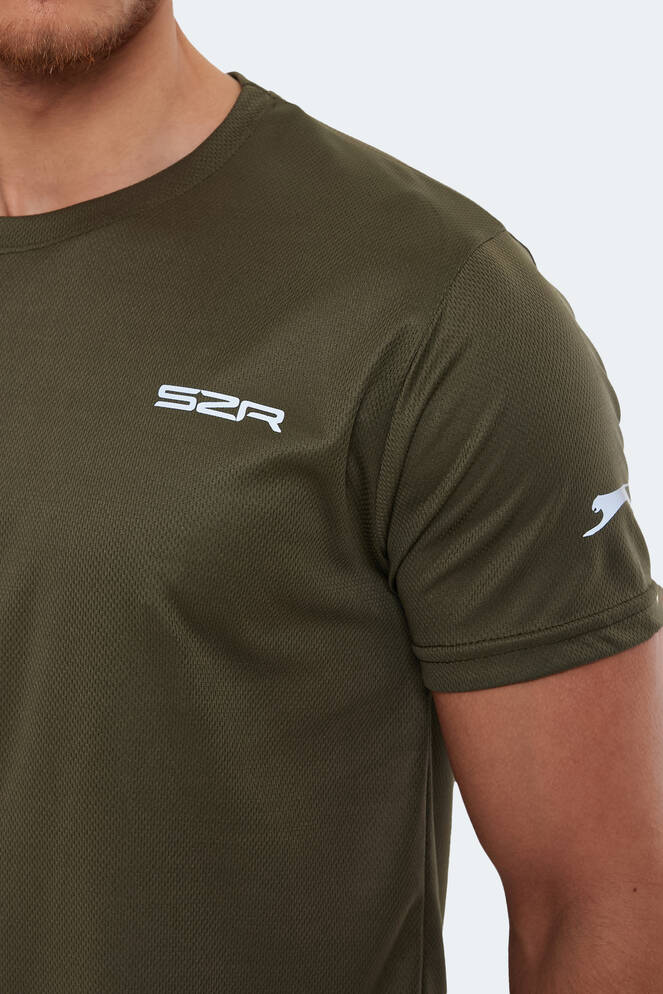 Slazenger OMAR KTN Erkek Tişört Zeytin Yeşili
