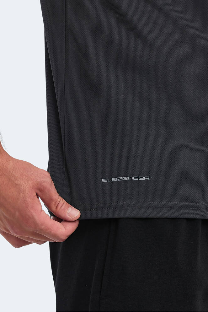 Slazenger OMAR KTN Erkek Tişört Koyu Gri
