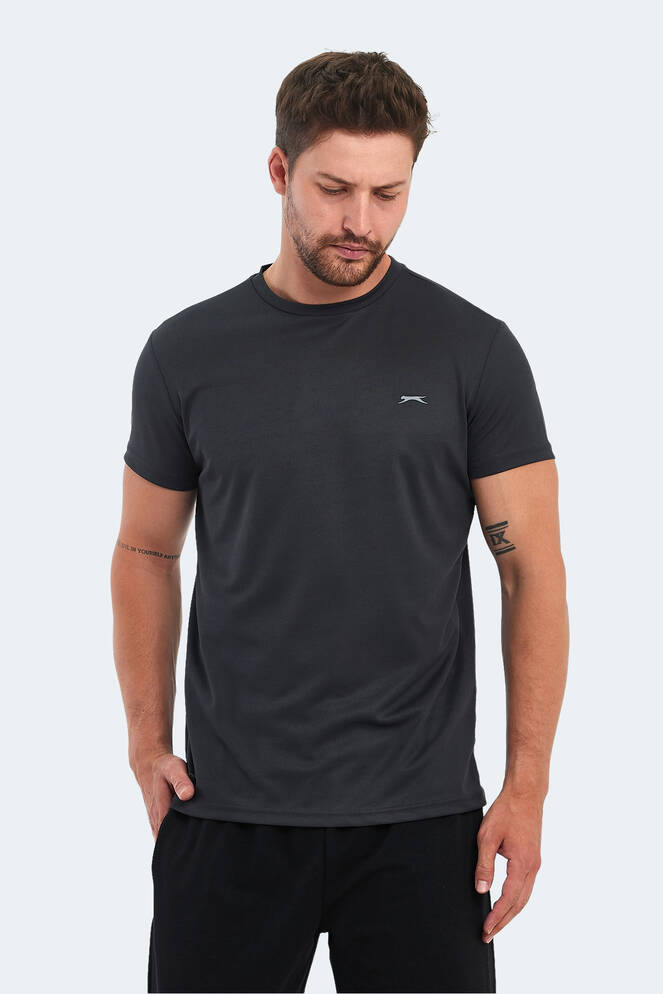 Slazenger OMAR KTN Erkek Tişört Koyu Gri