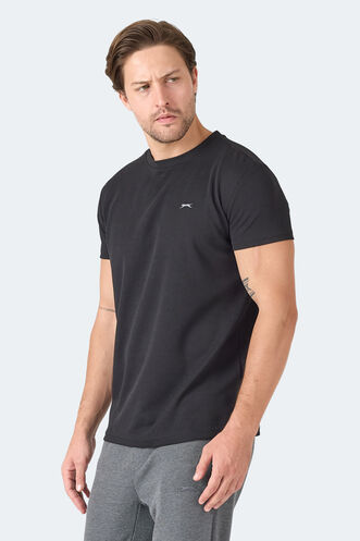 Slazenger OMAR KTN Erkek Tişört Siyah - Thumbnail