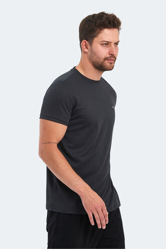Slazenger OMAR KTN Men's T-Shirt Dark Gray - Thumbnail