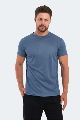 Slazenger OMAR KTN Men's T-Shirt Indigo - Thumbnail