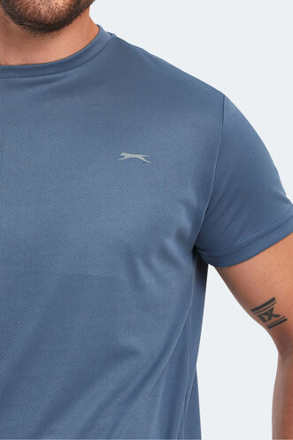 Slazenger OMAR KTN Men's T-Shirt Indigo - Thumbnail