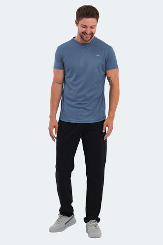 Slazenger OMAR KTN Men's T-Shirt Indigo - Thumbnail