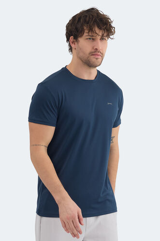 Slazenger OMAR KTN Men's T-Shirt Indigo - Thumbnail