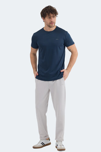 Slazenger OMAR KTN Men's T-Shirt Indigo - Thumbnail
