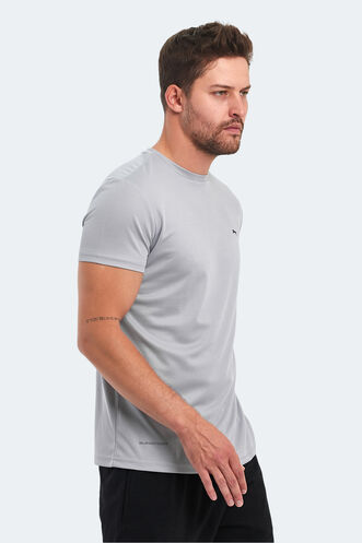 Slazenger OMAR KTN Men's T-Shirt Light Gray - Thumbnail