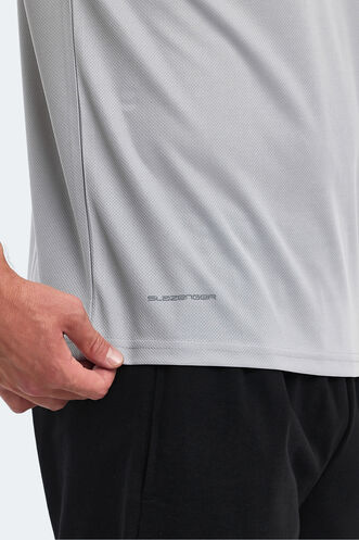 Slazenger OMAR KTN Men's T-Shirt Light Gray - Thumbnail