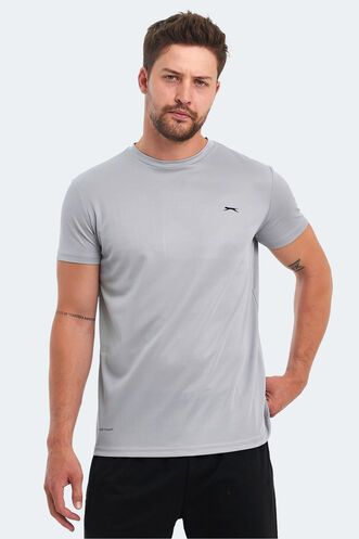 Slazenger OMAR KTN Men's T-Shirt Light Gray - Thumbnail