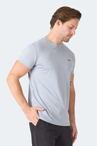 Slazenger OMAR KTN Men's T-Shirt Light Gray - Thumbnail