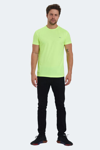 Slazenger OMAR KTN Men's T-Shirt Neon Yellow - Thumbnail