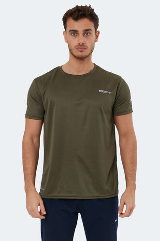 Slazenger OMAR KTN Men's T-Shirt Olive - Thumbnail