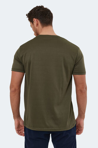 Slazenger OMAR KTN Men's T-Shirt Olive - Thumbnail