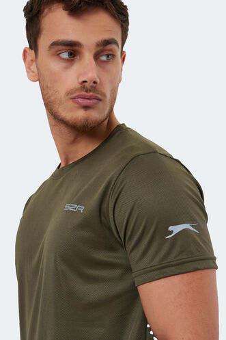 Slazenger OMAR KTN Men's T-Shirt Olive - Thumbnail