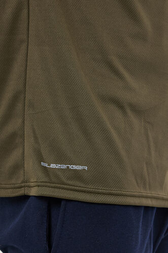 Slazenger OMAR KTN Men's T-Shirt Olive - Thumbnail